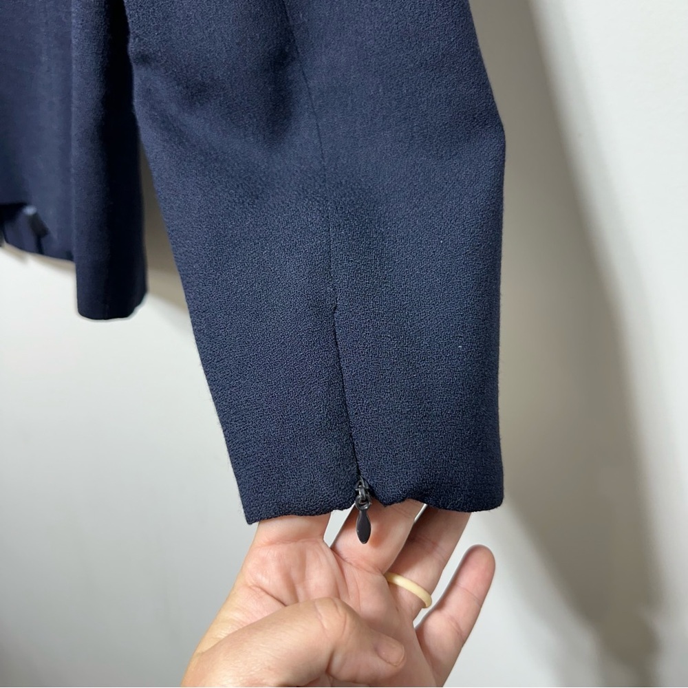 Pendleton wool Navy zip up structured jacket EUC - image 5